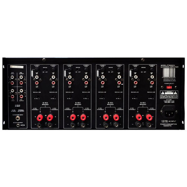 Pyle PT8000CH 19" Rack Mount 8000 Watt 8 Ch Amplifier